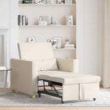 Divano letto estraibile singolo Bianco crema 90 x 165 x 87 cm