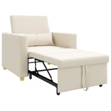Divano letto estraibile singolo Bianco crema 90 x 165 x 87 cm