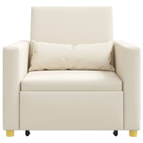 Divano letto estraibile singolo Bianco crema 90 x 165 x 87 cm