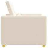 Divano letto estraibile singolo Bianco crema 90 x 165 x 87 cm