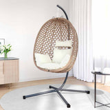 Sedia uovo sospesa Crema Chiara 104 x 100 x 191 cm polyrattan