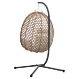 Sedia uovo sospesa Crema Chiara 104 x 100 x 191 cm polyrattan