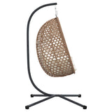 Sedia uovo sospesa Crema Chiara 104 x 100 x 191 cm polyrattan