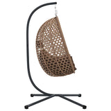 Sedia uovo sospesa Caffè 104 x 100 x 191 cm polyrattan