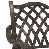 Sedia da Giardino 2 pcs Bronzo 56 x 55 x 92.5cm Alluminio