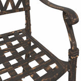 Sedia da Giardino 2 pcs Bronzo 56 x 55 x 92.5cm Alluminio