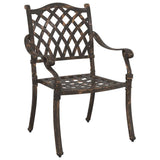 Sedia da Giardino 2 pcs Bronzo 56 x 55 x 92.5cm Alluminio