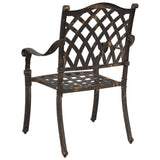 Sedia da Giardino 2 pcs Bronzo 56 x 55 x 92.5cm Alluminio