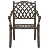 Sedia da Giardino 2 pcs Bronzo 56 x 55 x 92.5cm Alluminio