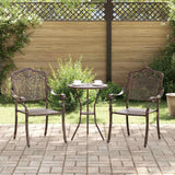 Sedia da Giardino 2 pcs Bronzo 55 x 55 x 92,5cm Alluminio