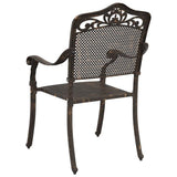 Sedia da Giardino 2 pcs Bronzo 55 x 55 x 92,5cm Alluminio