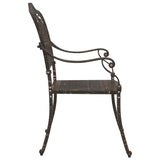 Sedia da Giardino 2 pcs Bronzo 55 x 55 x 92,5cm Alluminio