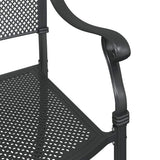 Sedia da Giardino 2 pcs Nero 55 x 55 x 92,5cm Alluminio