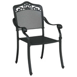 Sedia da Giardino 2 pcs Nero 55 x 55 x 92,5cm Alluminio