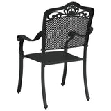 Sedia da Giardino 2 pcs Nero 55 x 55 x 92,5cm Alluminio