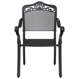 Sedia da Giardino 2 pcs Nero 55 x 55 x 92,5cm Alluminio