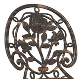 Set Bistro da Giardino 3 pcs Bronzo Alluminio