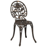 Set Bistro da Giardino 3 pcs Bronzo Alluminio