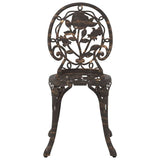 Set Bistro da Giardino 3 pcs Bronzo Alluminio