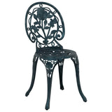 Set Bistro da Giardino 3 pcs Verde Alluminio