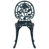 Set Bistro da Giardino 3 pcs Verde Alluminio