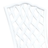 Set Bistro da Giardino 3 pcs Bianco Alluminio