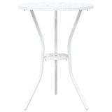 Set Bistro da Giardino 3 pcs Bianco Alluminio