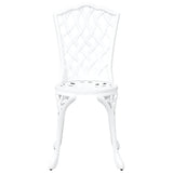 Set Bistro da Giardino 3 pcs Bianco Alluminio