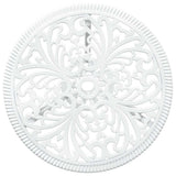 Set Bistro da Giardino 3 pcs Bianco Alluminio
