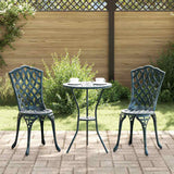 Sedia da Giardino 2 pcs Verde 39 x 40 x 87cm Alluminio