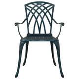 Sedia da Giardino 2 pcs Verde 53 x 51 x 88,5cm Alluminio