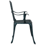Sedia da Giardino 2 pcs Verde 53 x 51 x 88,5cm Alluminio