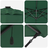 Ombrellone Verde 286 x 284 x 270 cm Alluminio e Poliestere