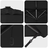 Ombrellone Nero 352 x 251 x 265 cm Poliestere e Alluminio