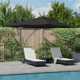 Ombrellone Nero 352 x 251 x 265 cm Poliestere e Alluminio
