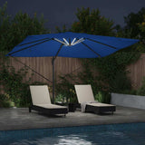 Parasol Roma a braccio con blocco Blu e Nero 352 x 251 x 265 cm
