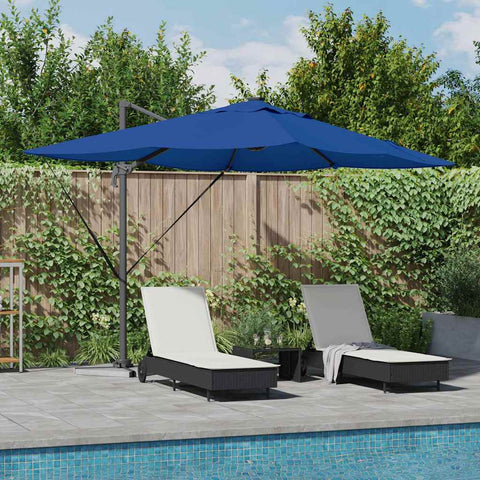 Parasol Roma a braccio con blocco Blu e Nero 352 x 251 x 265 cm