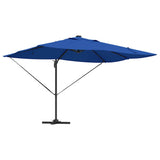 Parasol Roma a braccio con blocco Blu e Nero 352 x 251 x 265 cm