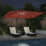 Parasol Roma a braccio Rosso e Nero 352 x 251 x 265 cm