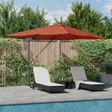 Ombrellone Terracotta 352 x 251 x 265 cm Poliestere e Alluminio