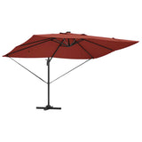 Parasol Roma a braccio Rosso e Nero 352 x 251 x 265 cm