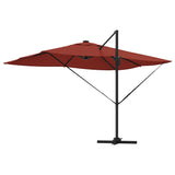 Parasol Roma a braccio Rosso e Nero 352 x 251 x 265 cm