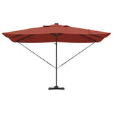 Parasol Roma a braccio Rosso e Nero 352 x 251 x 265 cm