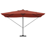 Ombrellone Terracotta 352 x 251 x 265 cm Poliestere e Alluminio
