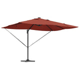Ombrellone Terracotta 352 x 251 x 265 cm Poliestere e Alluminio