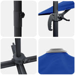 Parasol Roma Blu 286 x 285 x 265 cm Poliestere e Alluminio