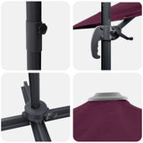 Parasol Roma Rosso 286 x 284 x 265 cm Alluminio e Poliestere