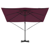 Parasol Roma Rosso 286 x 285 x 265 cm Poliestere e Alluminio