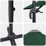 Parasol Roma a braccio Verde e Nero 352 x 251 x 260 cm