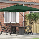 Ombrellone Verde 351 x 250 x 260 cm Poliestere e Alluminio